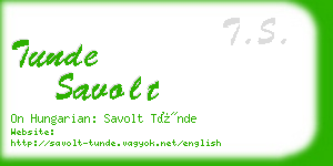 tunde savolt business card